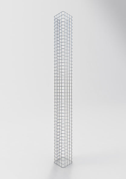 Colonne de gabion carrée 22 cm x 22 cm, 230 cm de hauteur, MW 5 cm x 5 cm