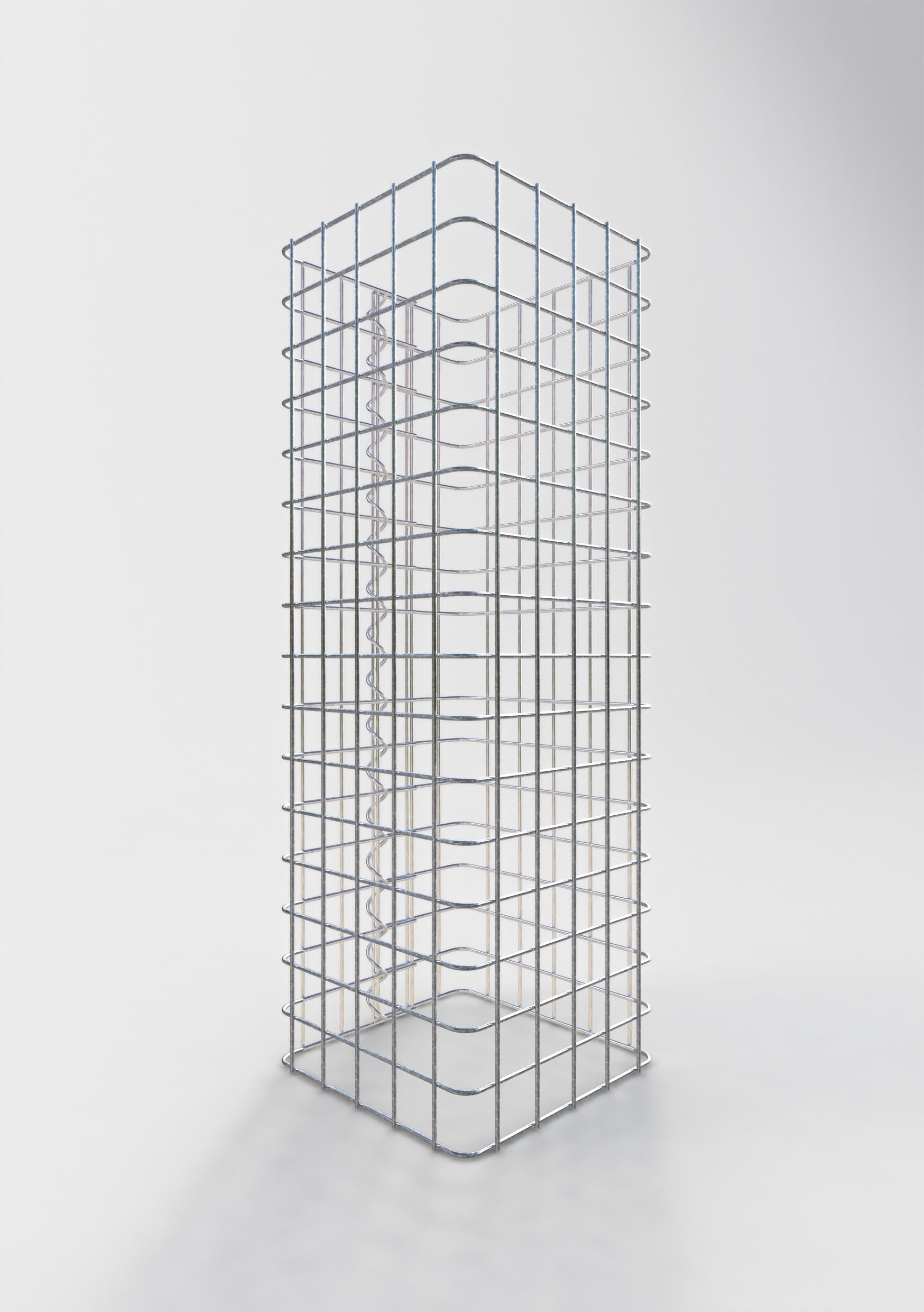 Colonne gabion carrée 27 cm x 27 cm, hauteur 80 cm, MW 5 cm x 5 cm