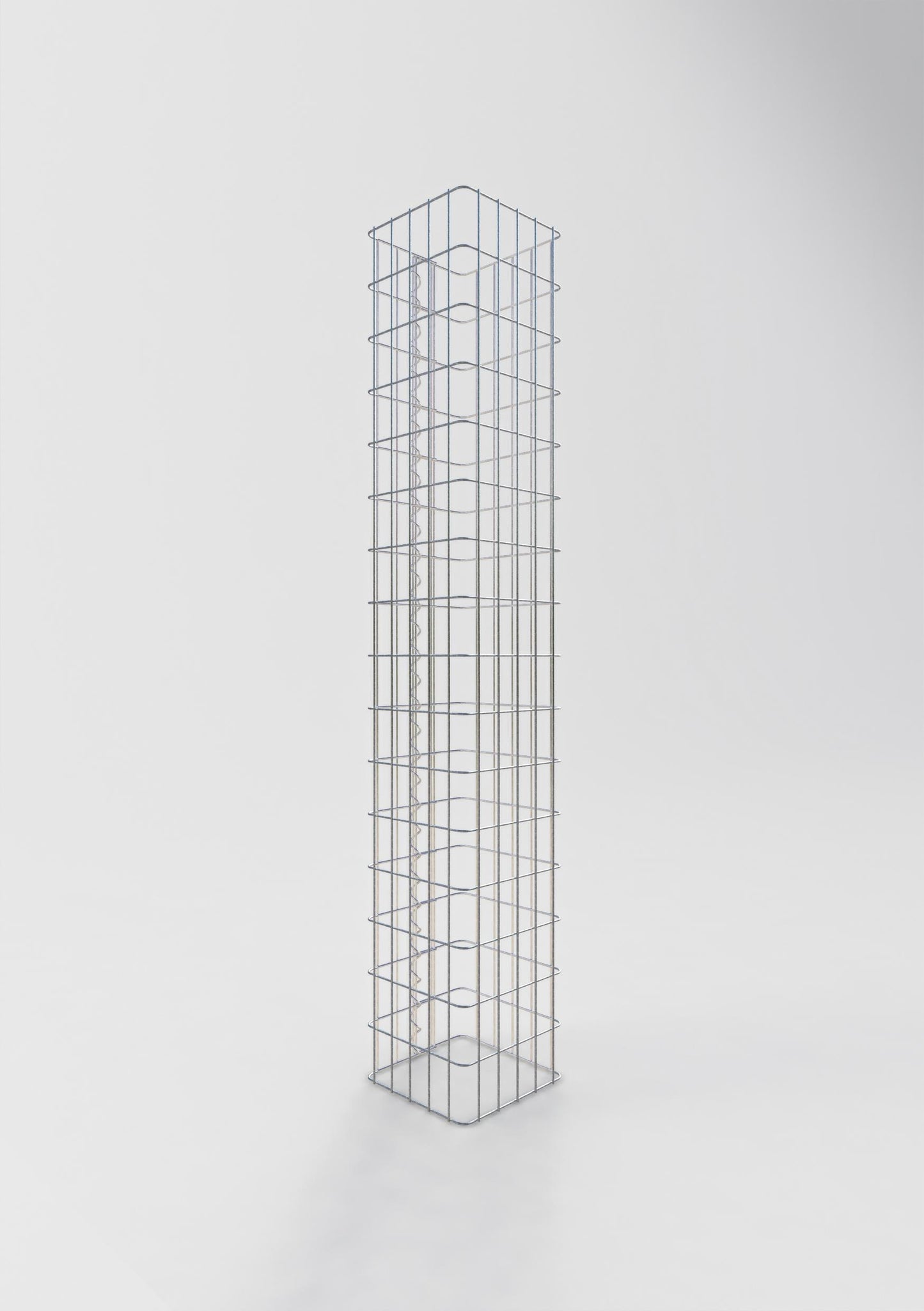 Columna de gaviones angular 27 cm x 27 cm, 160 cm de altura, MW 5 cm x 10 cm