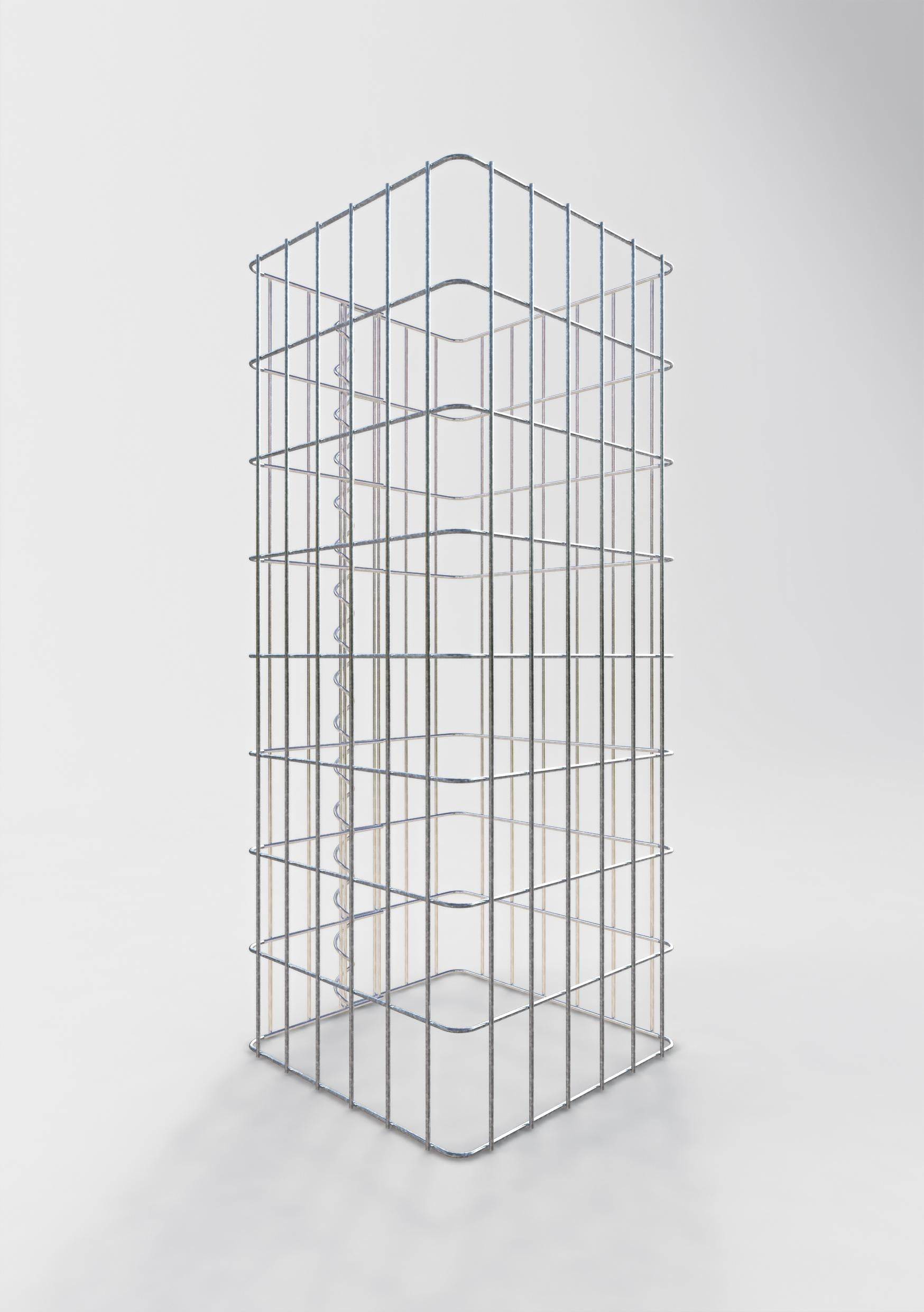 Colonne gabion carrée 32 cm x 32 cm, hauteur 80 cm, MW 5 cm x 10 cm