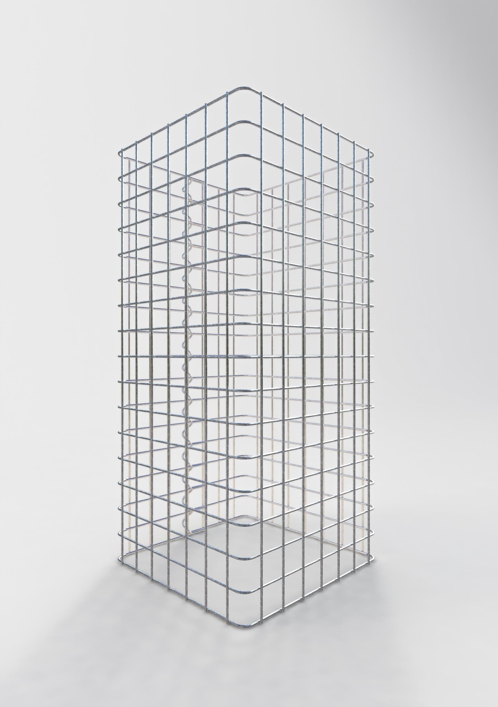 Colonne gabion carrée 37 cm x 37 cm, hauteur 80 cm, MW 5 cm x 5 cm