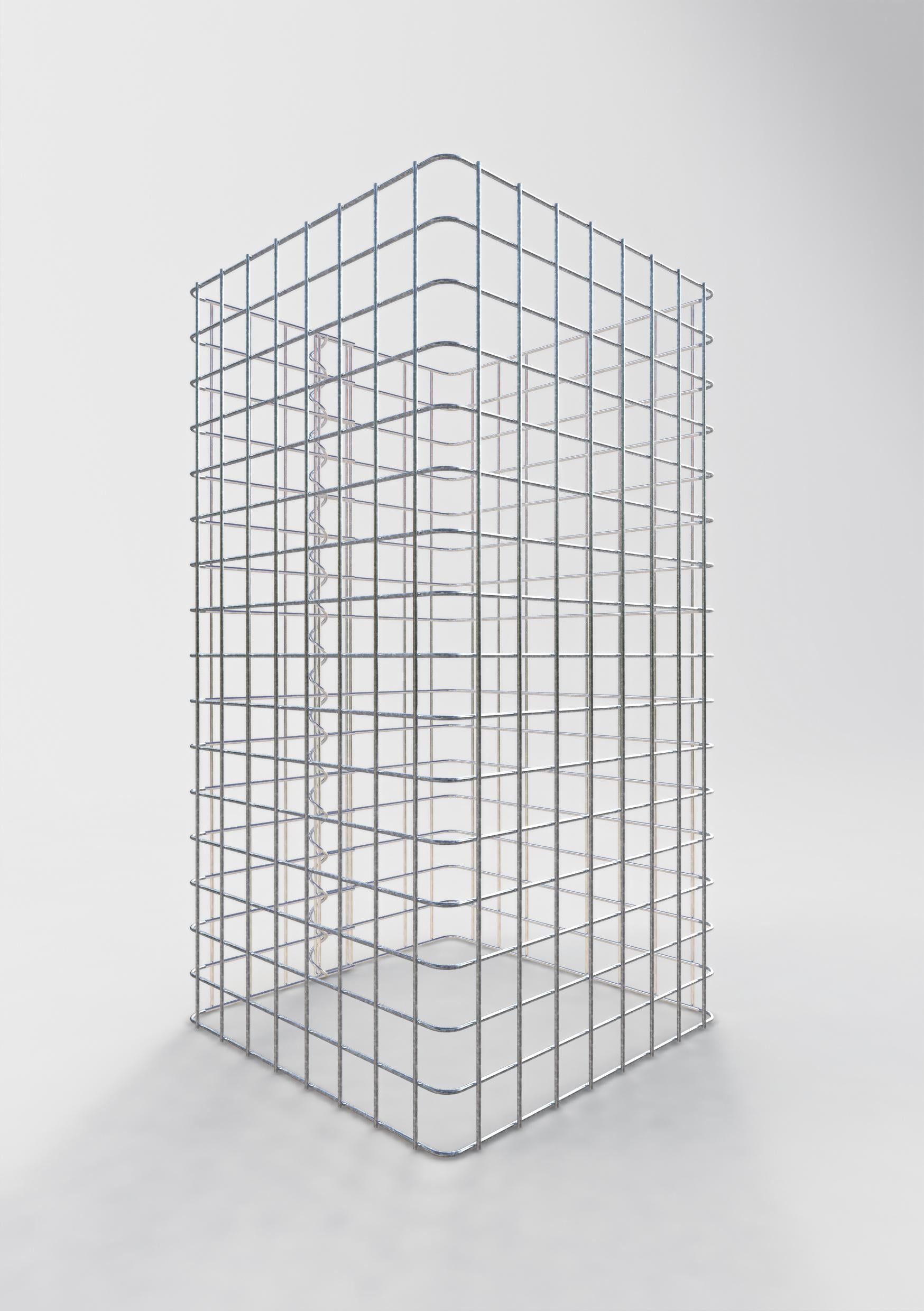 Colonne gabion carrée 42 cm x 42 cm, hauteur 80 cm, MW 5 cm x 5 cm