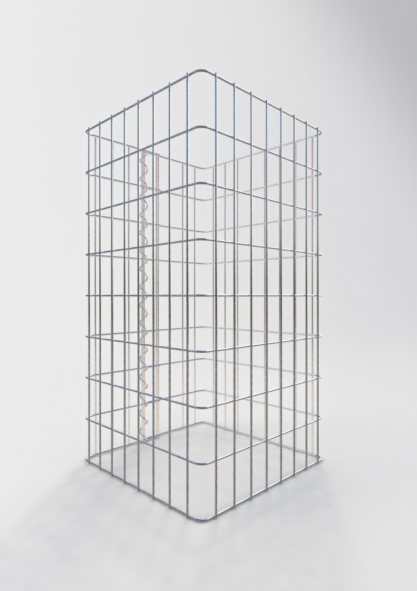 Colonne gabion carrée 42 cm x 42 cm, hauteur 80 cm, MW 5 cm x 10 cm