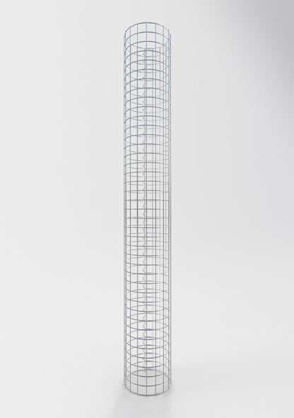 Colonne de gabion ronde 27 cm de diamètre, 200 cm de hauteur, maille 5 cm x 5 cm