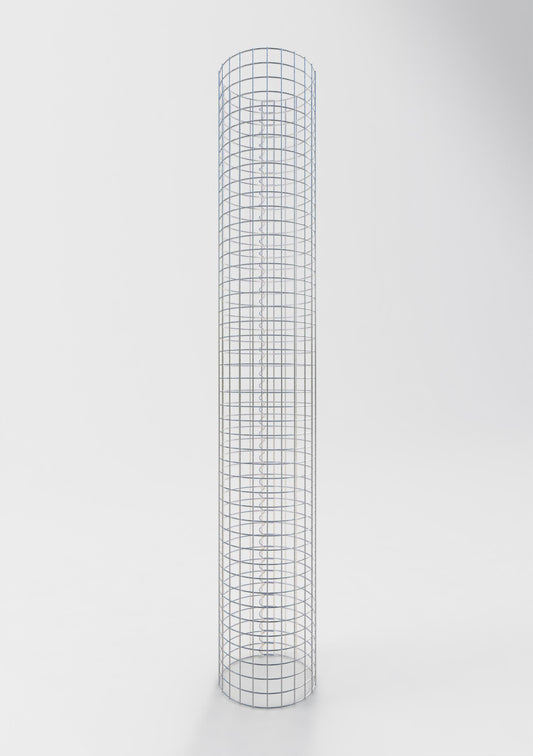 Gabion column around 37 cm diameter, 230 cm height, mesh size 5 cm x 5 cm