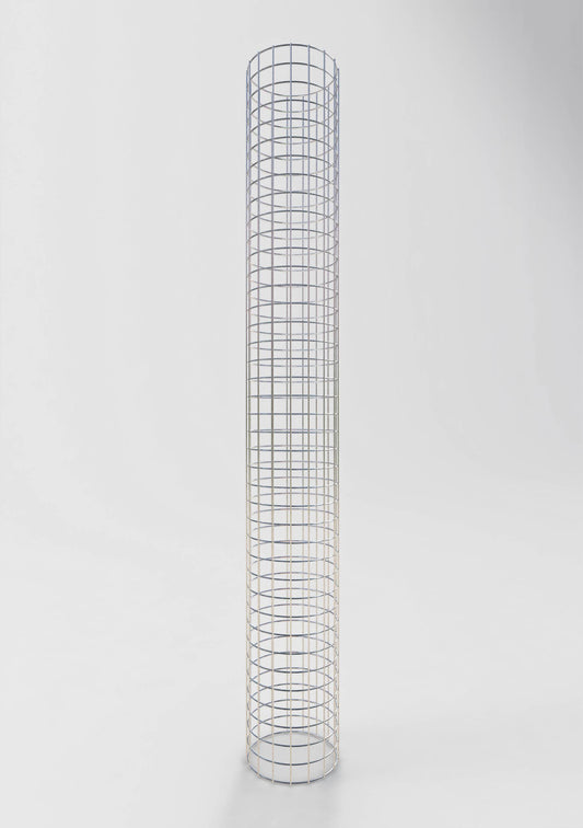 Gabionensäule rund feuerverzinkt, 27 cm Durchmesser, 200 cm Höhe, MW 5 cm x 5 cm