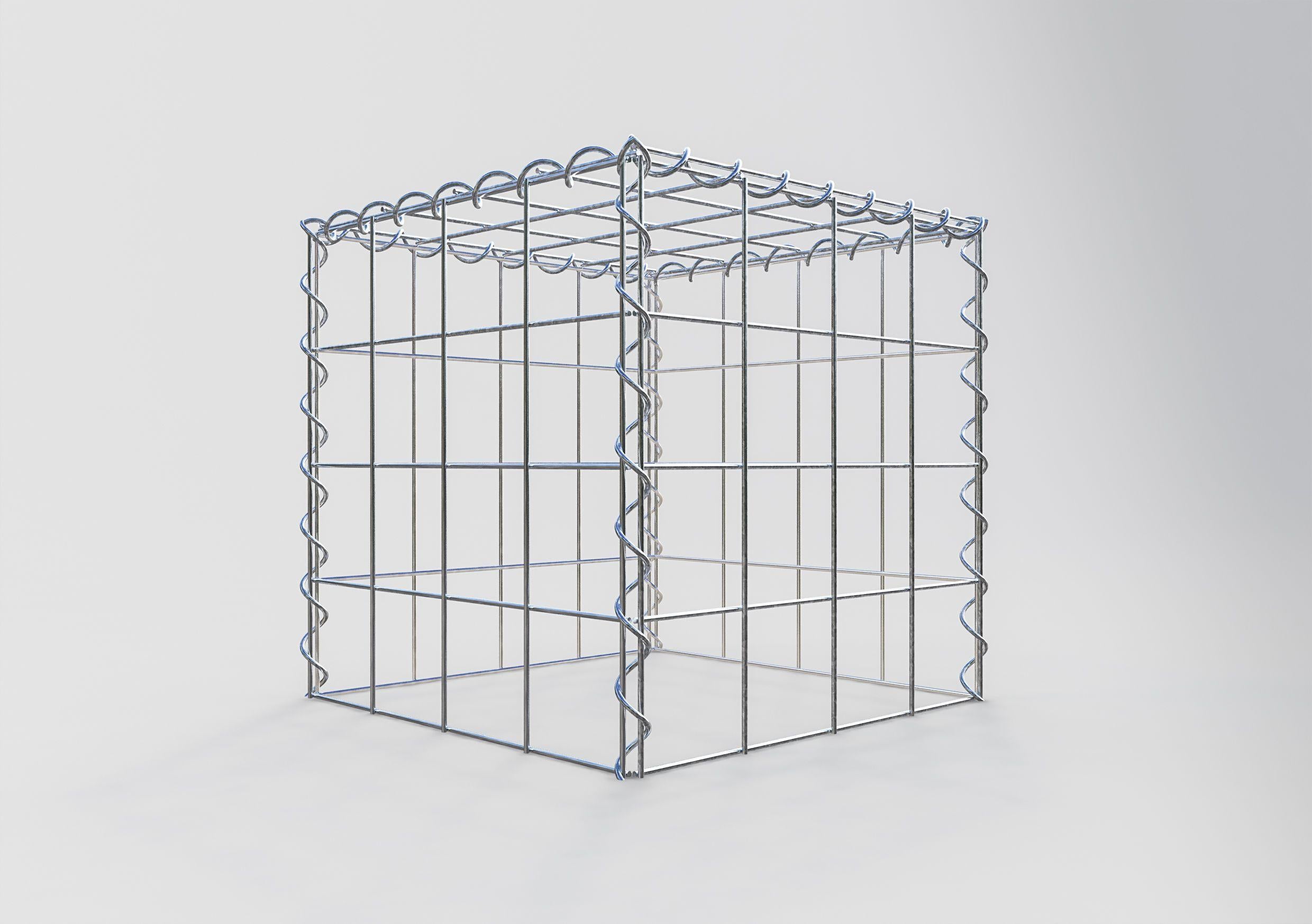 Gabion sur toile type 3 40 cm x 40 cm x 40 cm (L x H x P), maille 10 cm x 10 cm, spirale