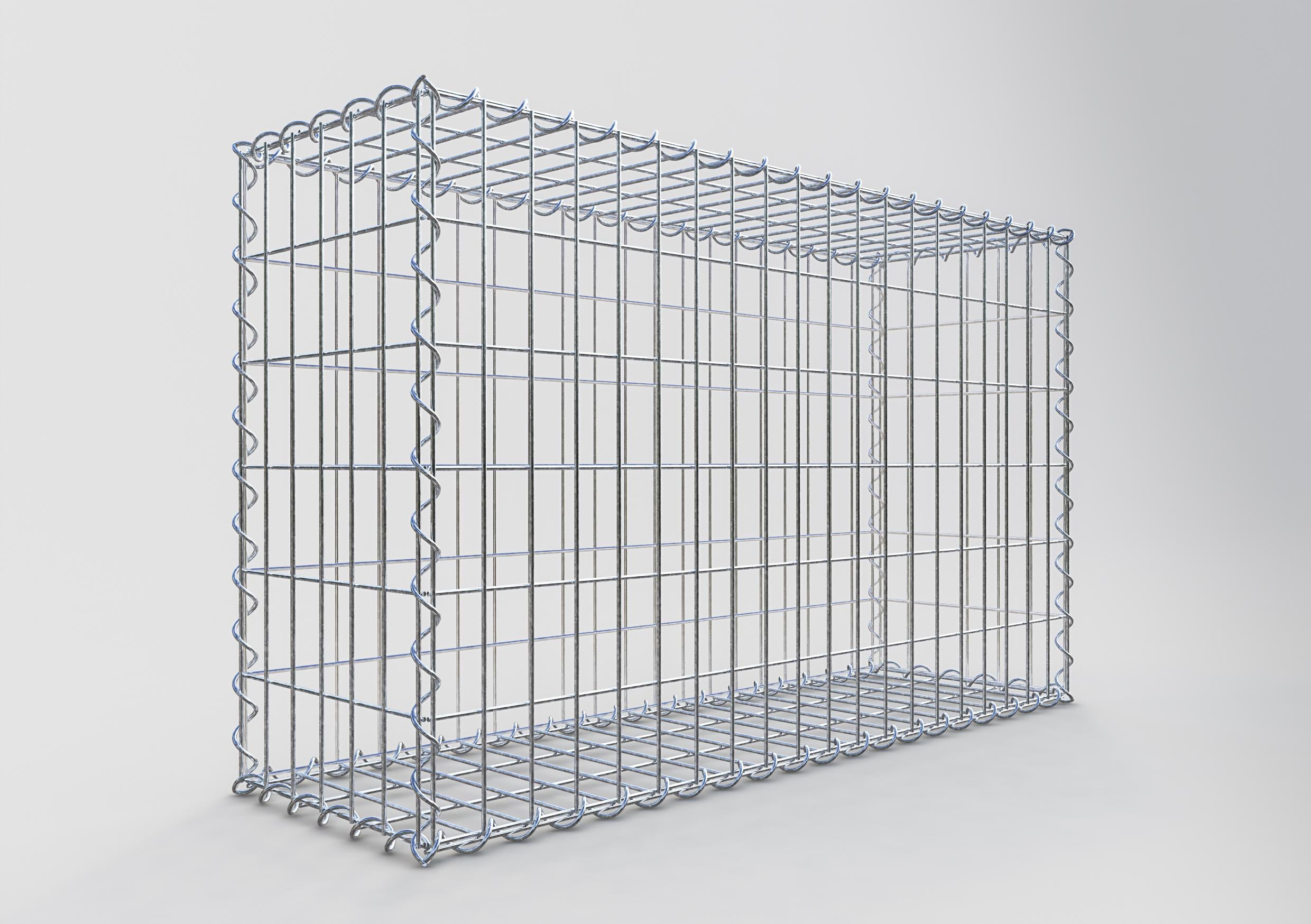 Gabion 100 cm x 60 cm x 30 cm (L x H x P), maille 5 cm x 10 cm, spirale