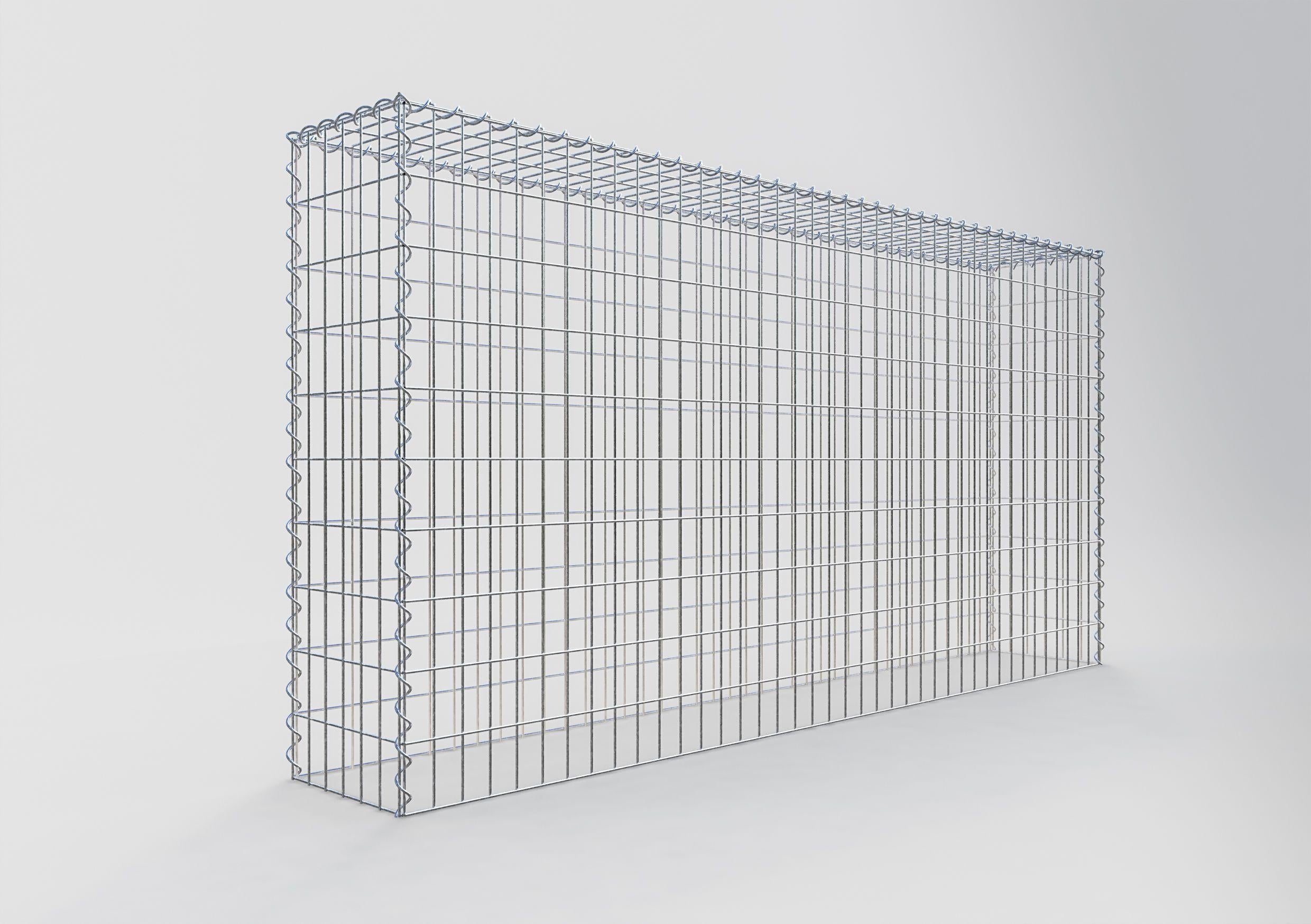 Gabion sur toile type 3 200 cm x 100 cm x 30 cm (L x H x P), maille 5 cm x 10 cm, spirale